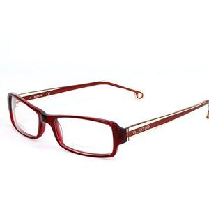 NEW VALENTINO VAL1209 CLEAR RED 52-17-140 EYEGLASSES